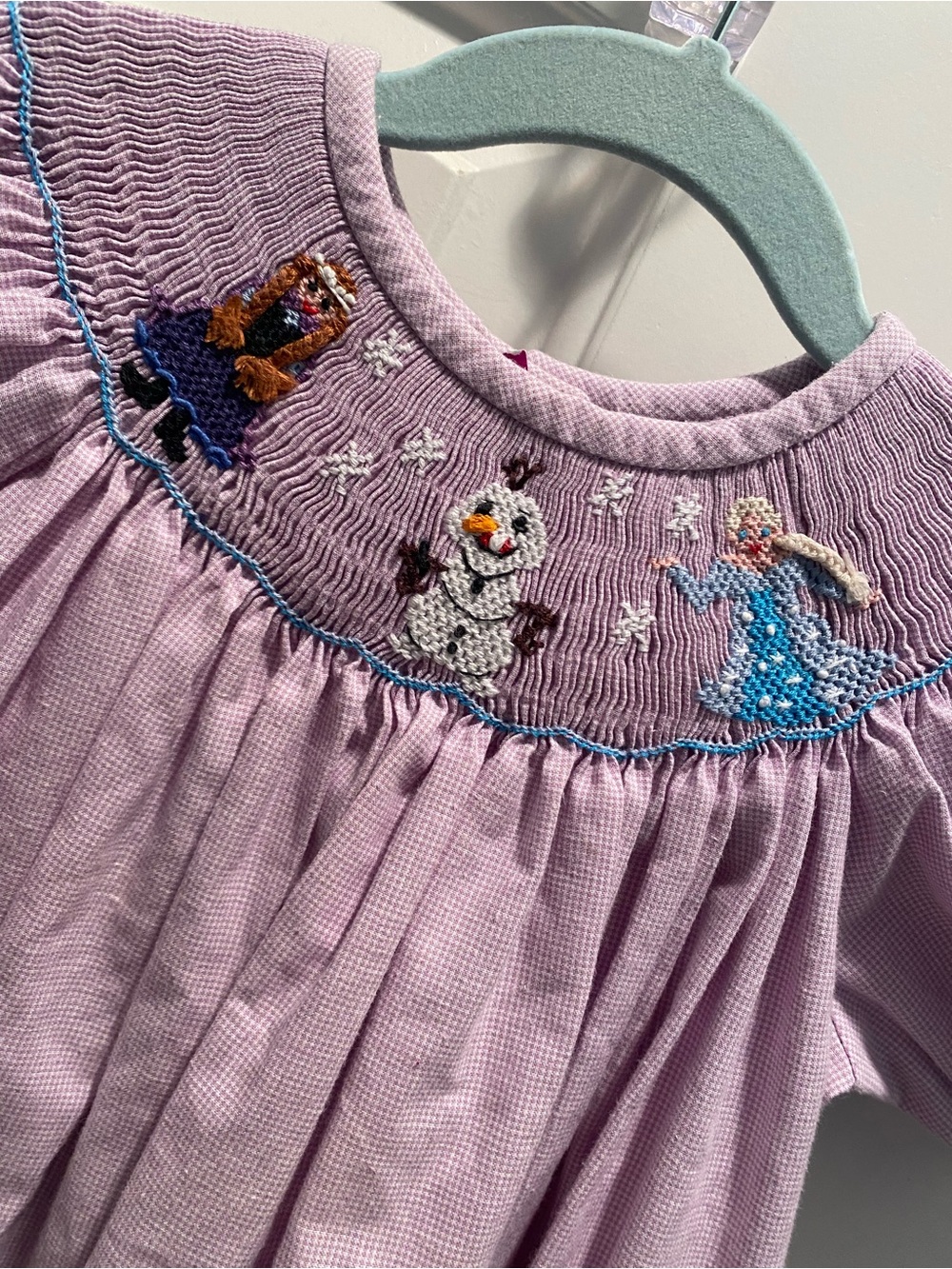 Stellybelly ‘FROZEN’ Smocked Little Girls Dress 4T